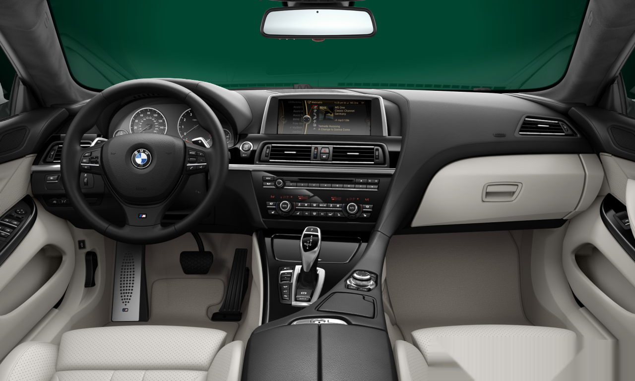 Interior of BMW 650i xDrive (F06), VIN WBA6B4C59DD098220