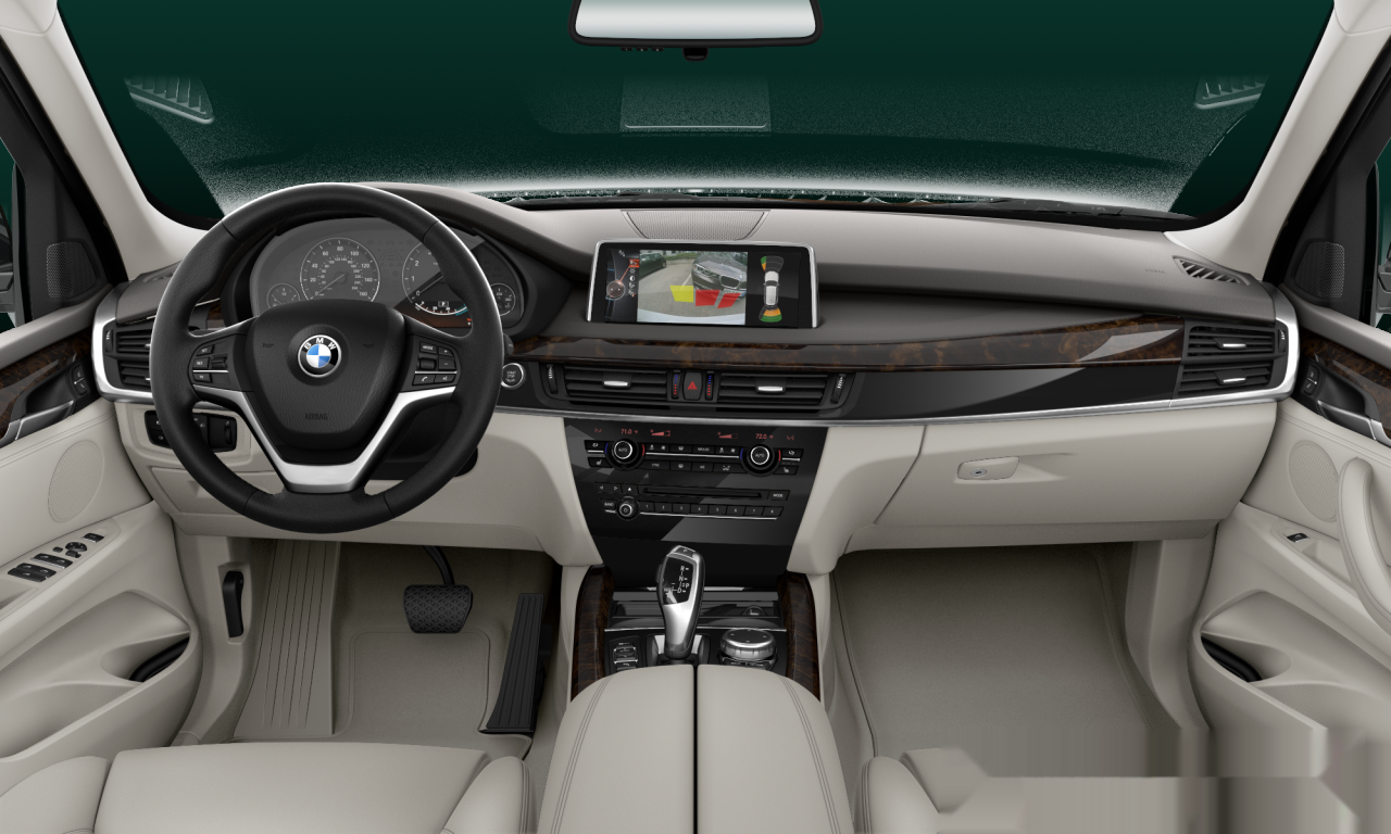 Interior of BMW X5 xDrive35i (F15), VIN 5UXKR0C51F0P14796