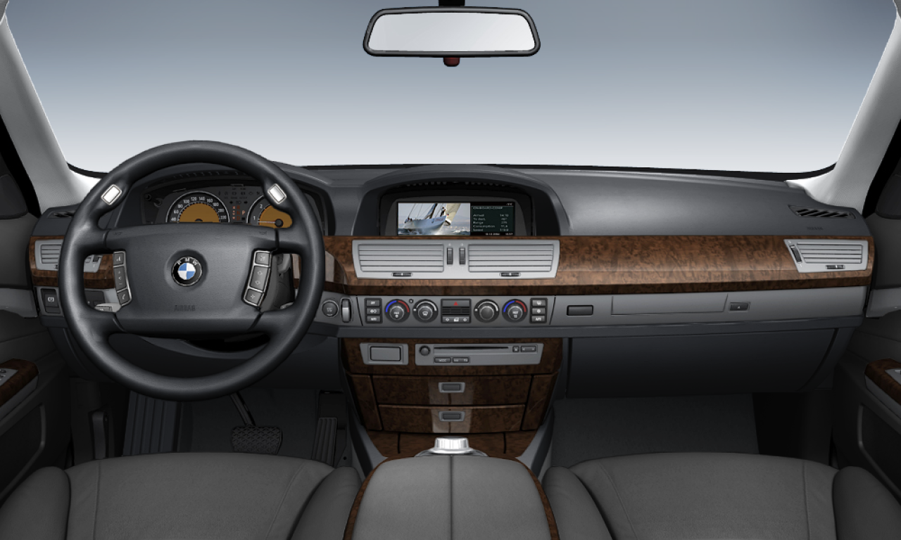 Interior of BMW 740Li (E66), VIN WBAHN61000DT55441