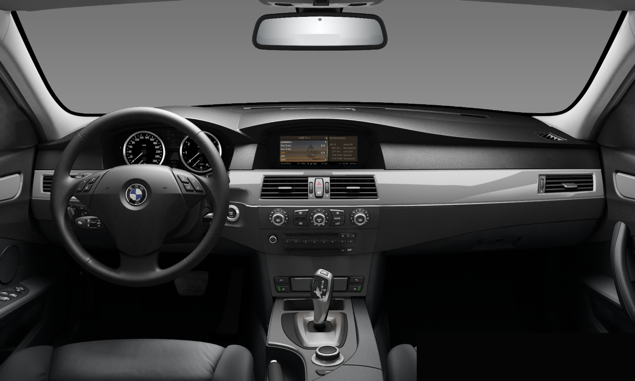 Interior of 2007 BMW 525i (E60 (MUE)), VIN WBANU71040CT20449