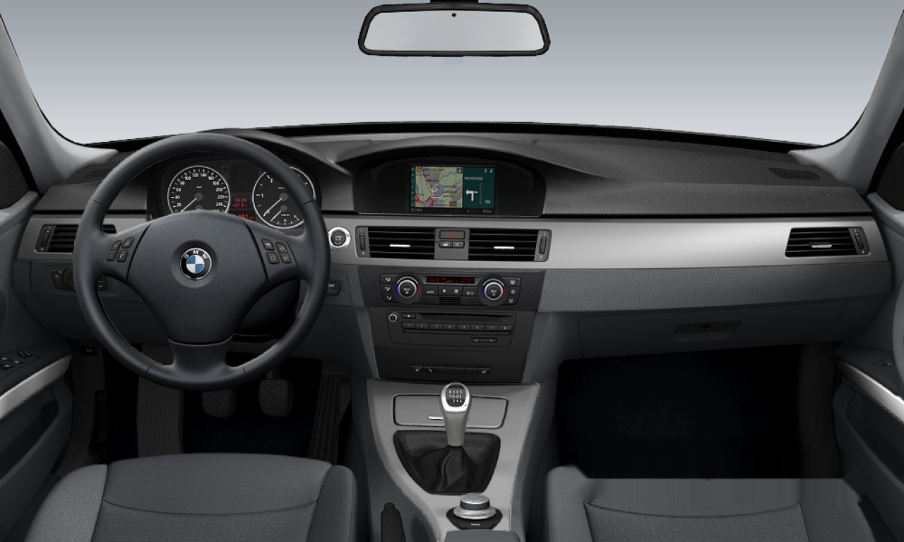 Interior of BMW 318d (E90), VIN WBAVC11080FG60298