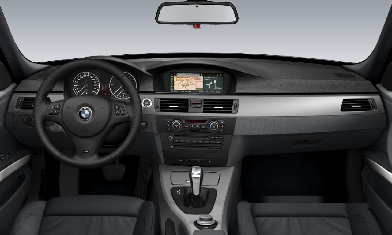 Interior of BMW 325xi (E90), VIN WBAVD11000AV06479