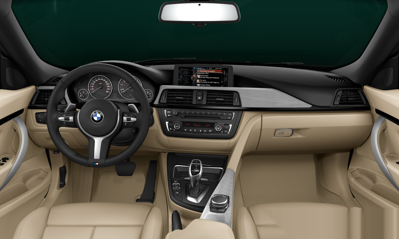 Interior of BMW 328i (F34), VIN WBA3X3101FD360286