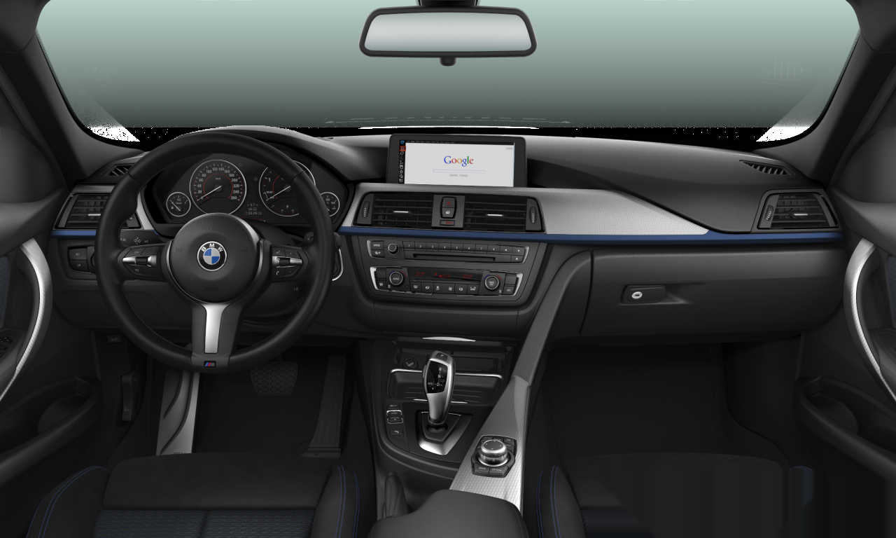 Interior of BMW 318d (F30), VIN WBA3D11030F392522