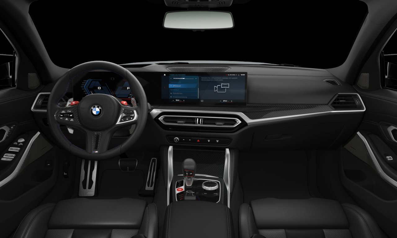 Interior of 2022 BMW M3 Competition M xDrive (G80), VIN WBS42AY040FP02270
