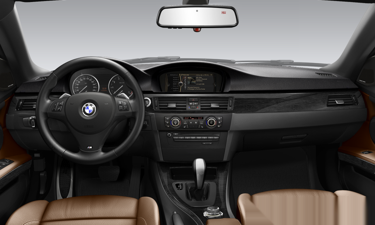 Interior of BMW 328i (E93 (MUE)), VIN WBADW3C54CE823429