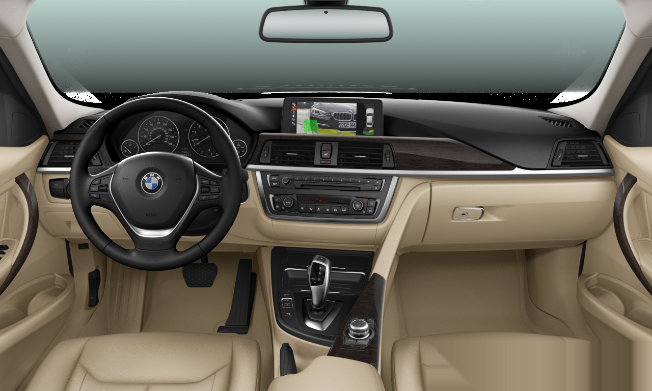 Interior of BMW 328i xDrive (F30), VIN WBA3B5C55DF598677