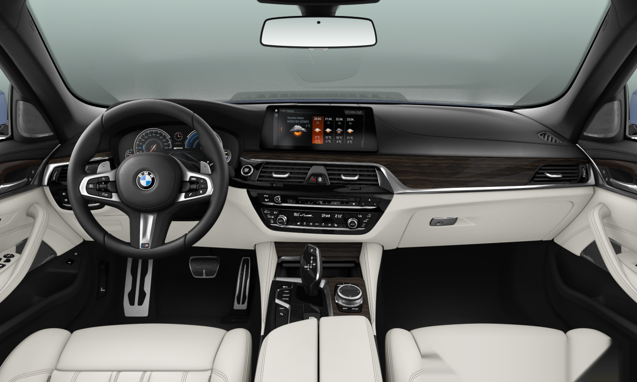 Interior of 2018 BMW 530e iPerformance (G30), VIN WBAJA92050BN72542