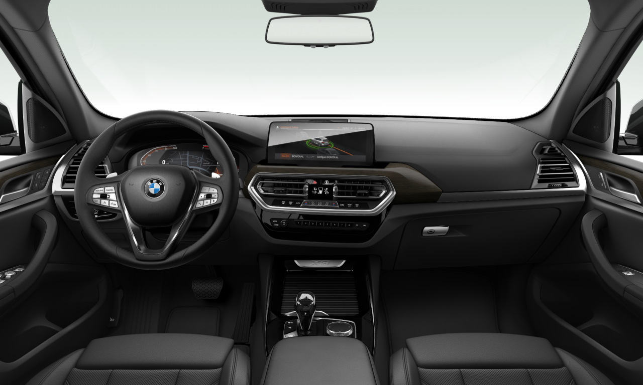 Interior of 2022 BMW X3 sDrive30i (G01 (MUE)), VIN 5UX43DP09P9P91249