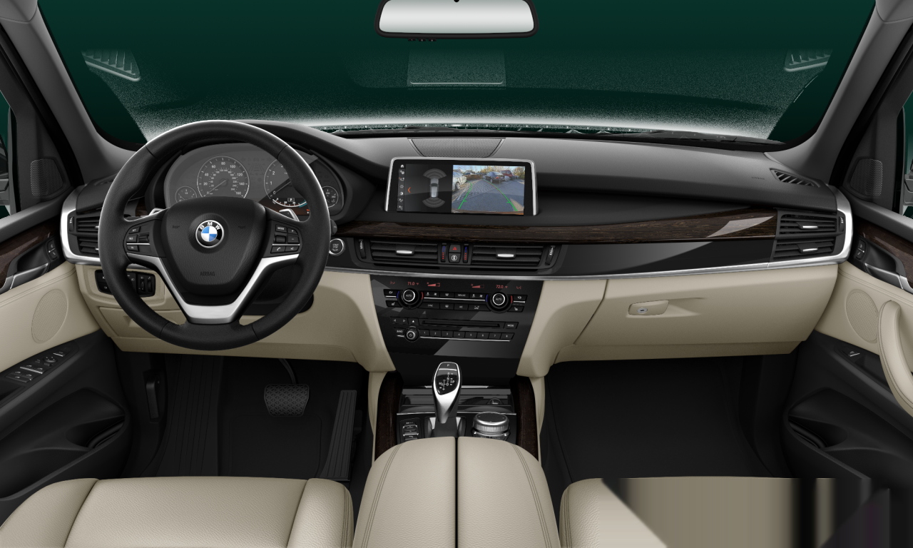 Interior of BMW X5 xDrive35i (F15), VIN 5UXKR0C55J0Y02078