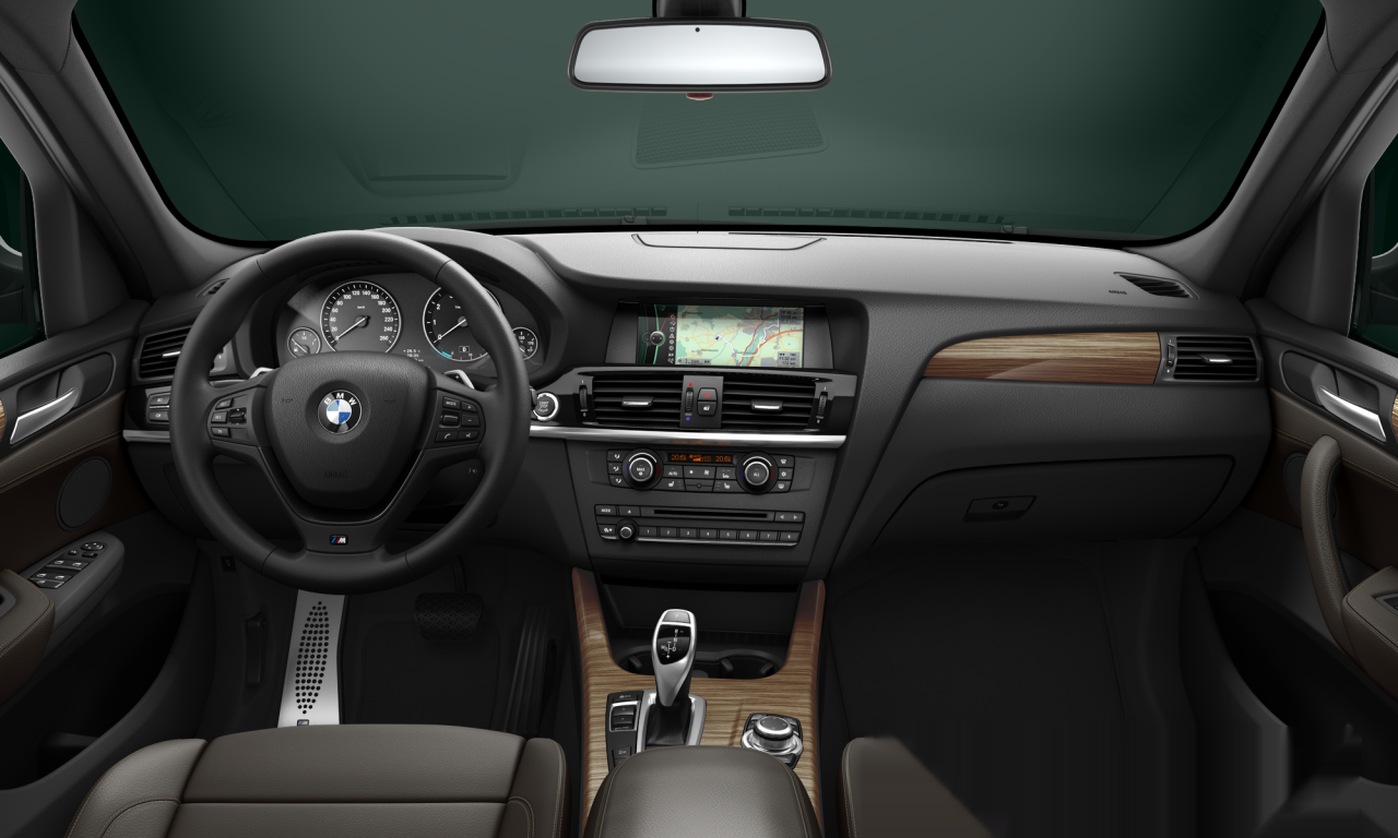 Interior of 2012 BMW X3 xDrive35i (F25), VIN 5UXWX7C56DL976423