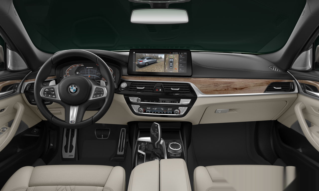 Interior of 2021 BMW M550i xDrive (G30 (MUE)), VIN WBA12BK040CJ00363