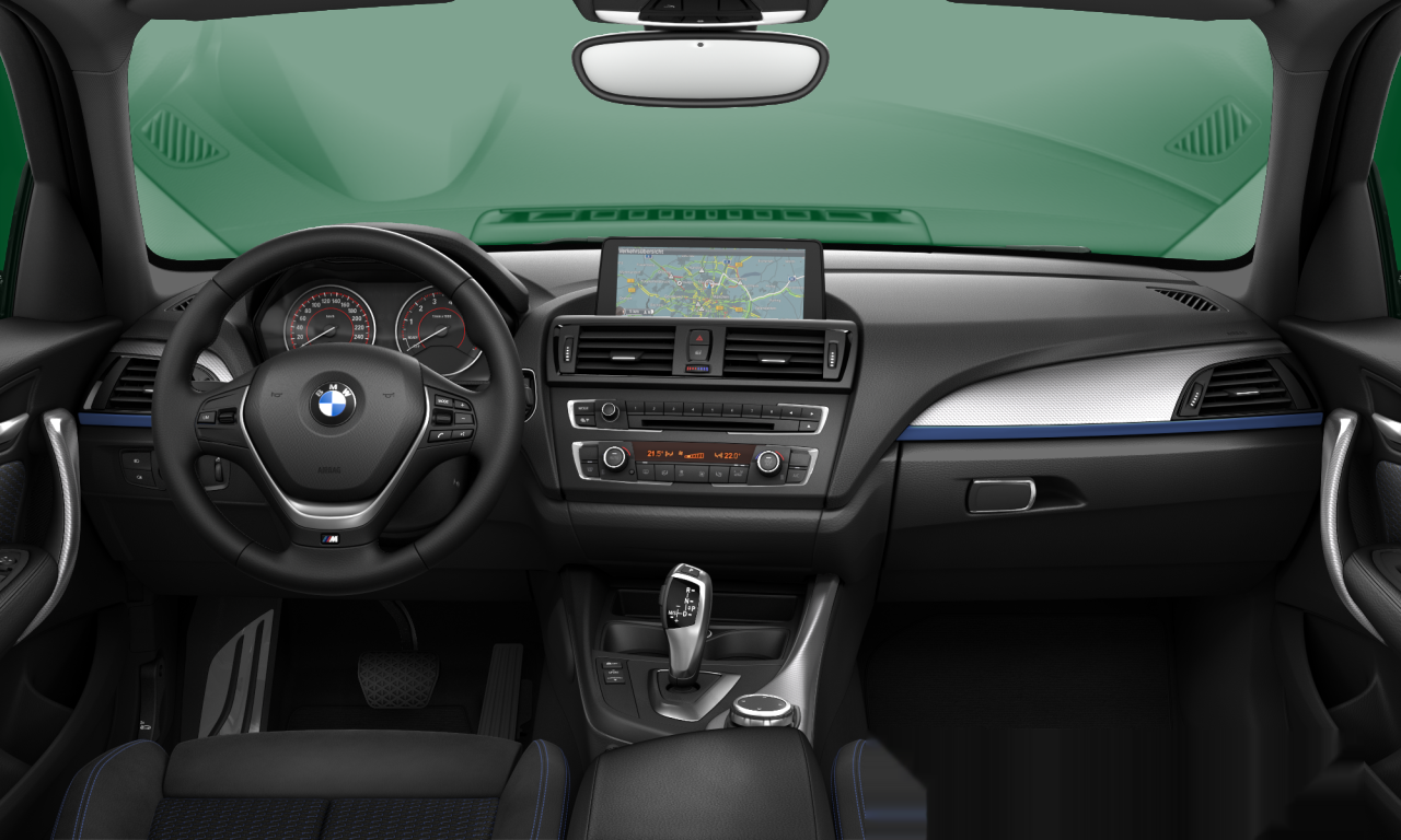 Interior of BMW 116i (F20), VIN WBA1A12040P575579