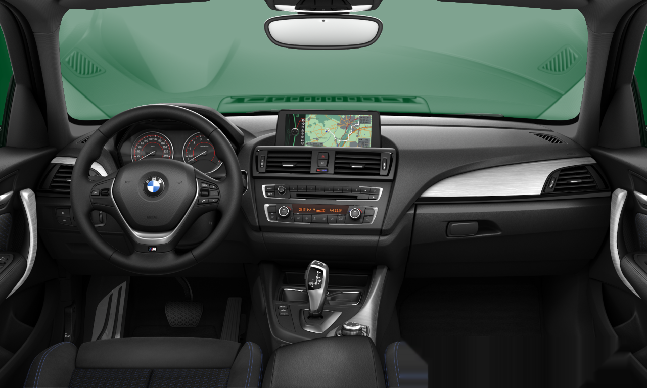 Interior of BMW 116i (F20), VIN WBA1A12060J205804