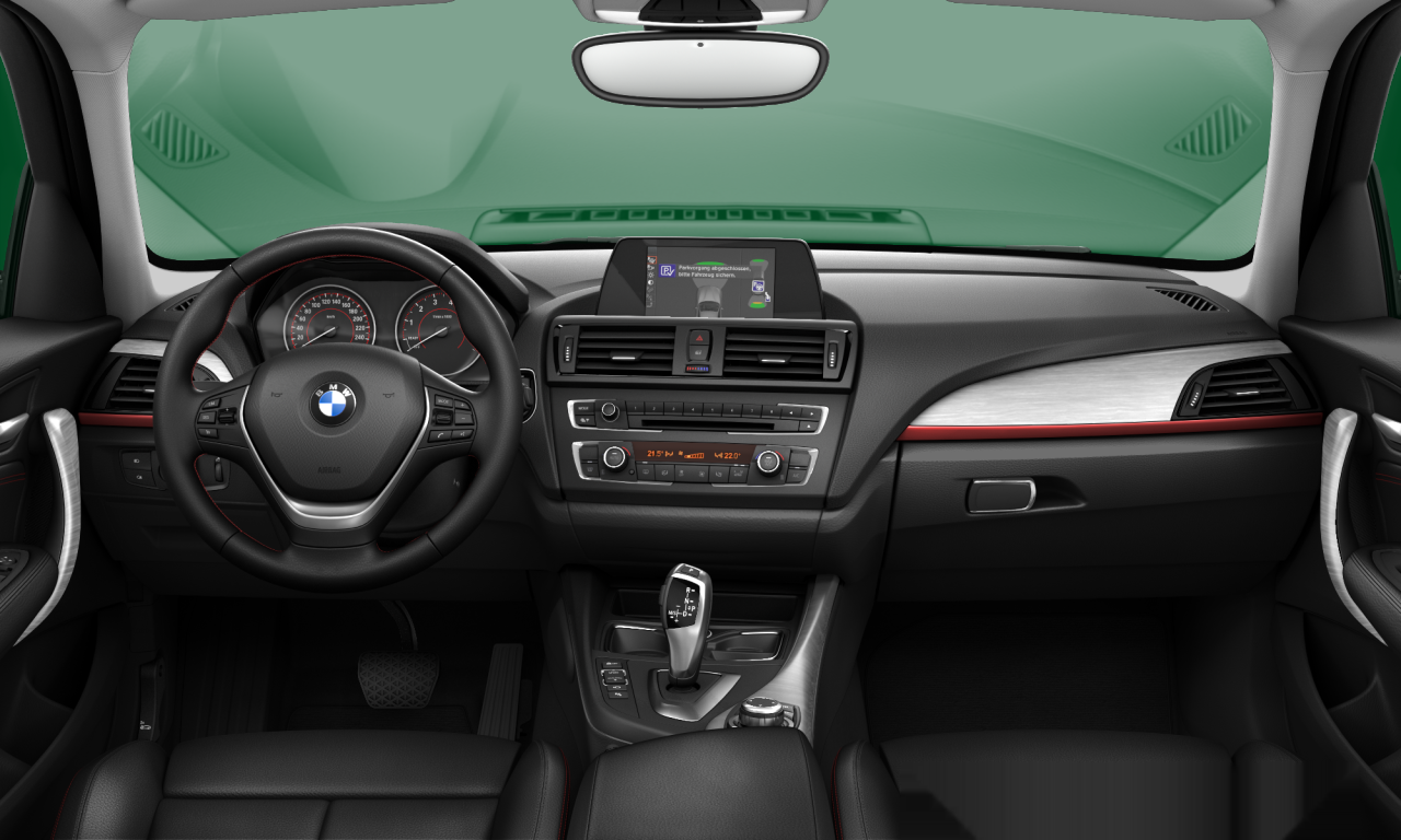 Interior of BMW 118i (F20), VIN WBA1A32030VY68171