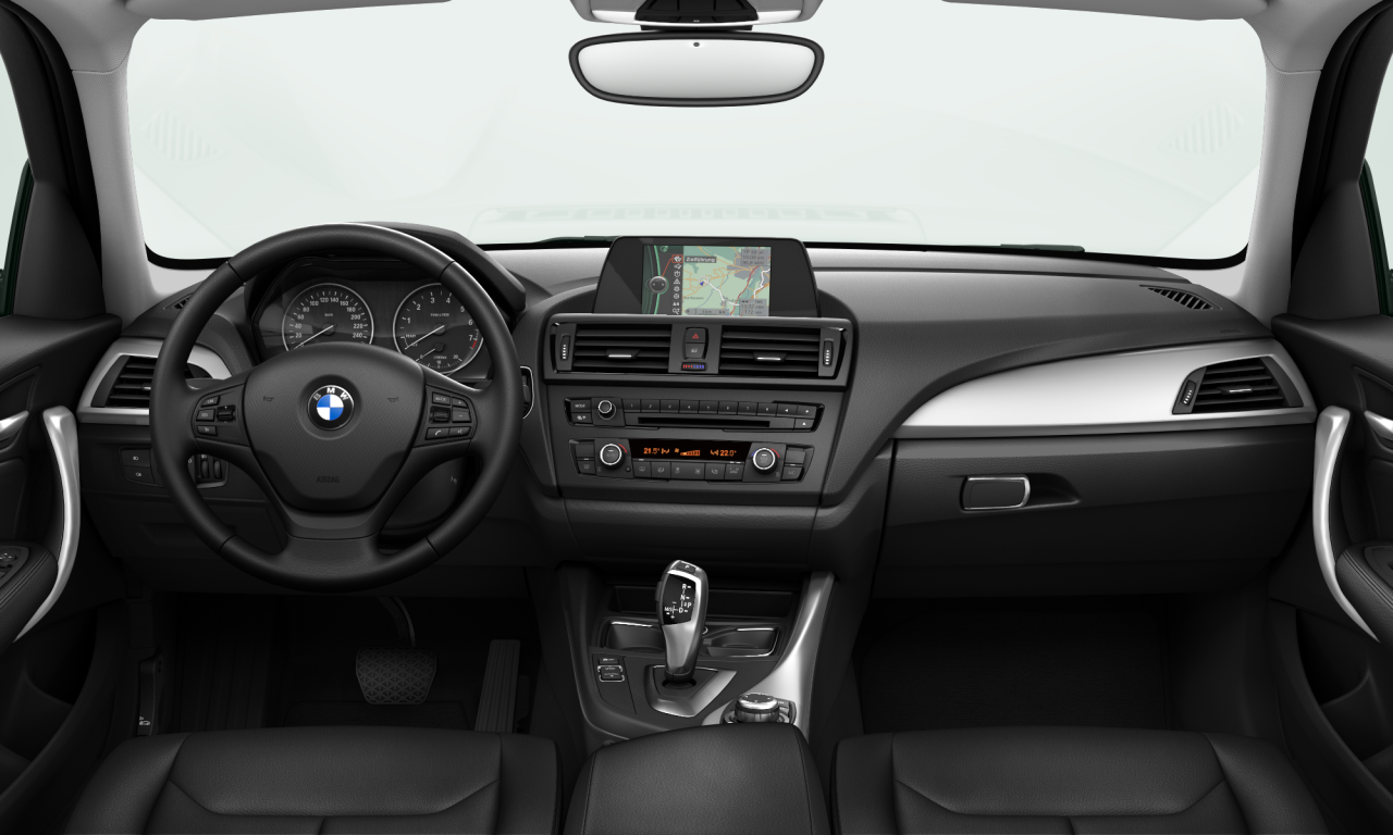 Interior of BMW 118i (F20), VIN WBA1A32070J072336