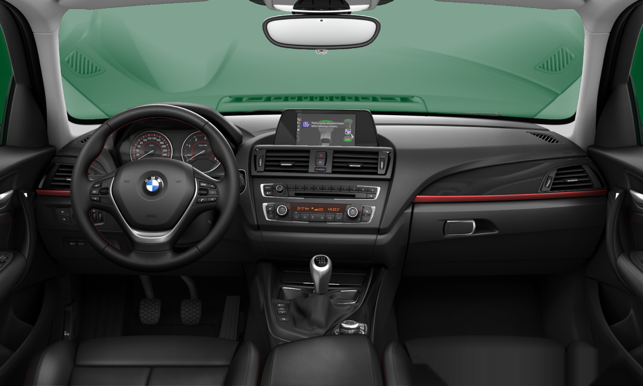 Interior of BMW 118d (F20), VIN WBA1C11040VU93178