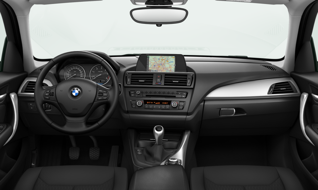 Interior of BMW 118d (F20), VIN WBA1C11080P529975