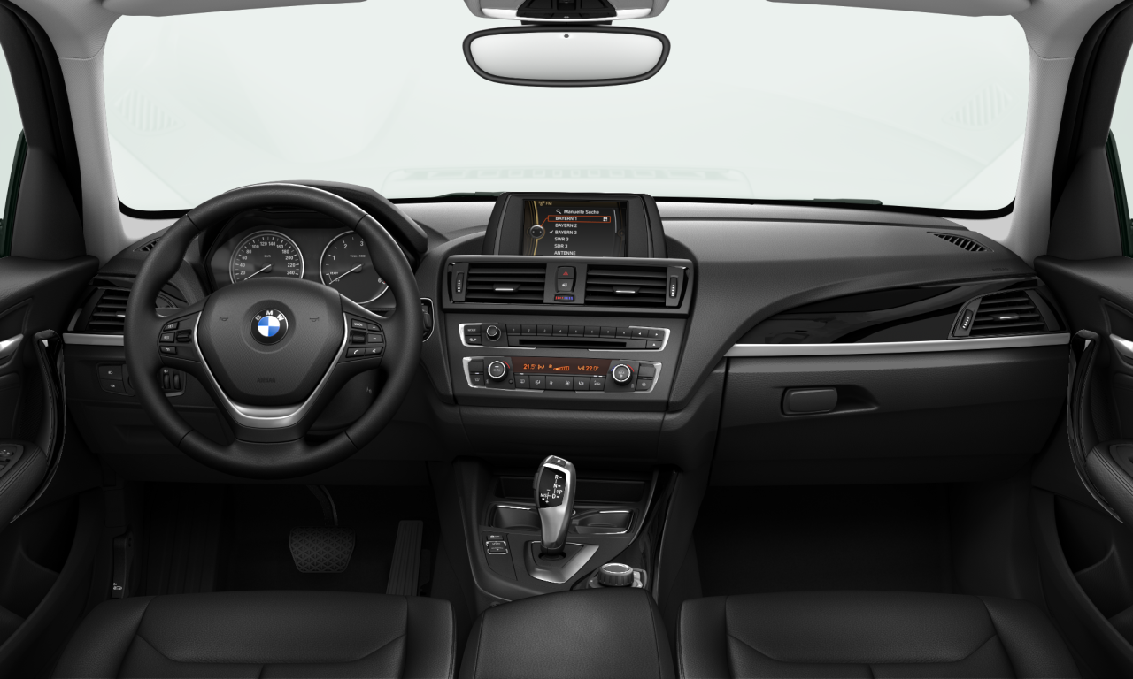 Interior of BMW 118d (F20), VIN WBA1C12010E641432