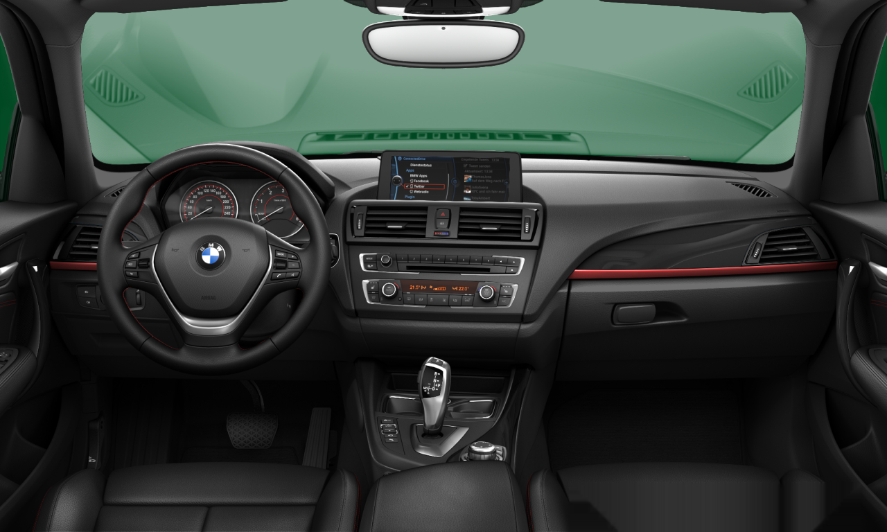 Interior of BMW 120d (F20), VIN WBA1C31090E896181