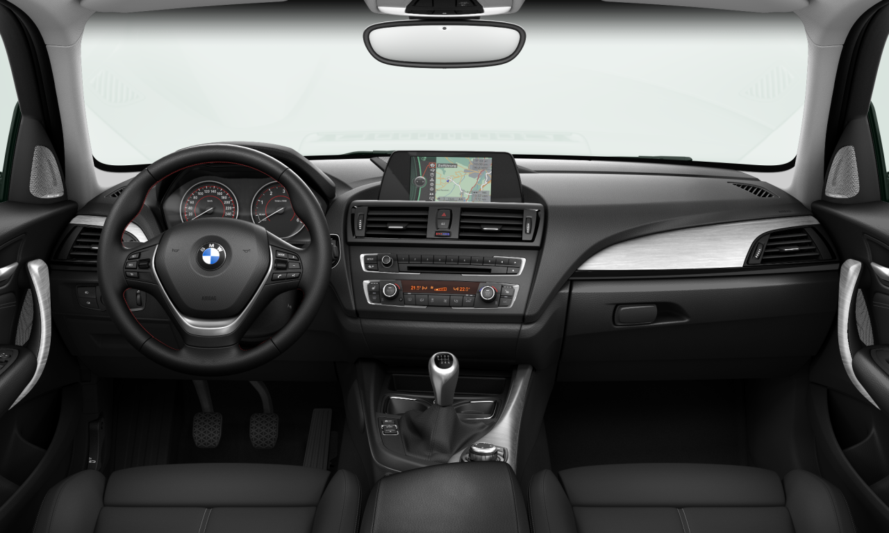 Interior of BMW 120d (F20), VIN WBA1C31090E956590