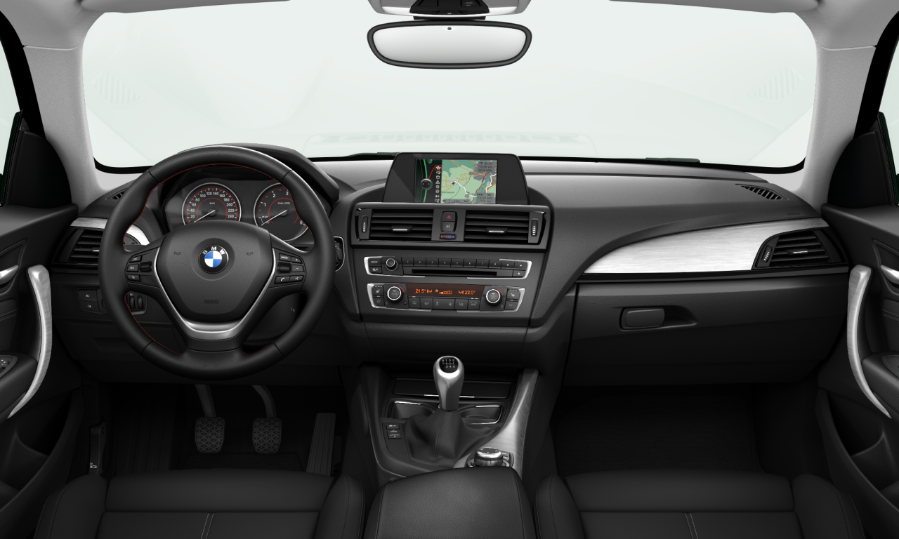 Interior of BMW 118d (F21), VIN WBA1E11090E999826