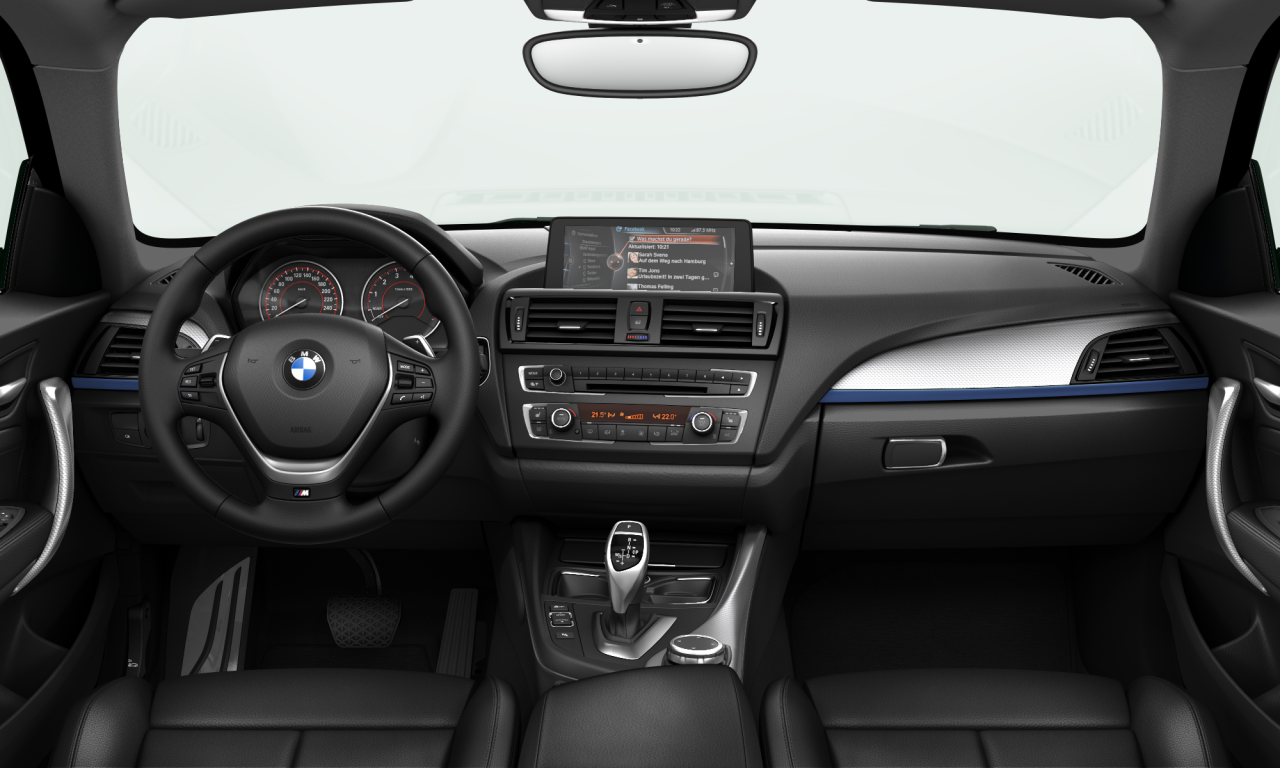Interior of BMW M135i (F21), VIN WBA1N71010J847520