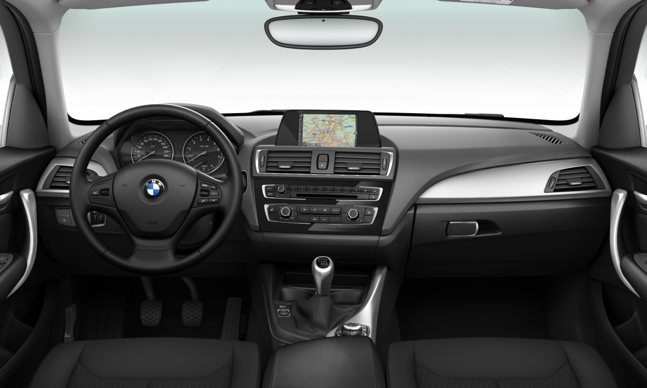 Interior of BMW 118i (F20 (MUE)), VIN WBA1R51090V764323