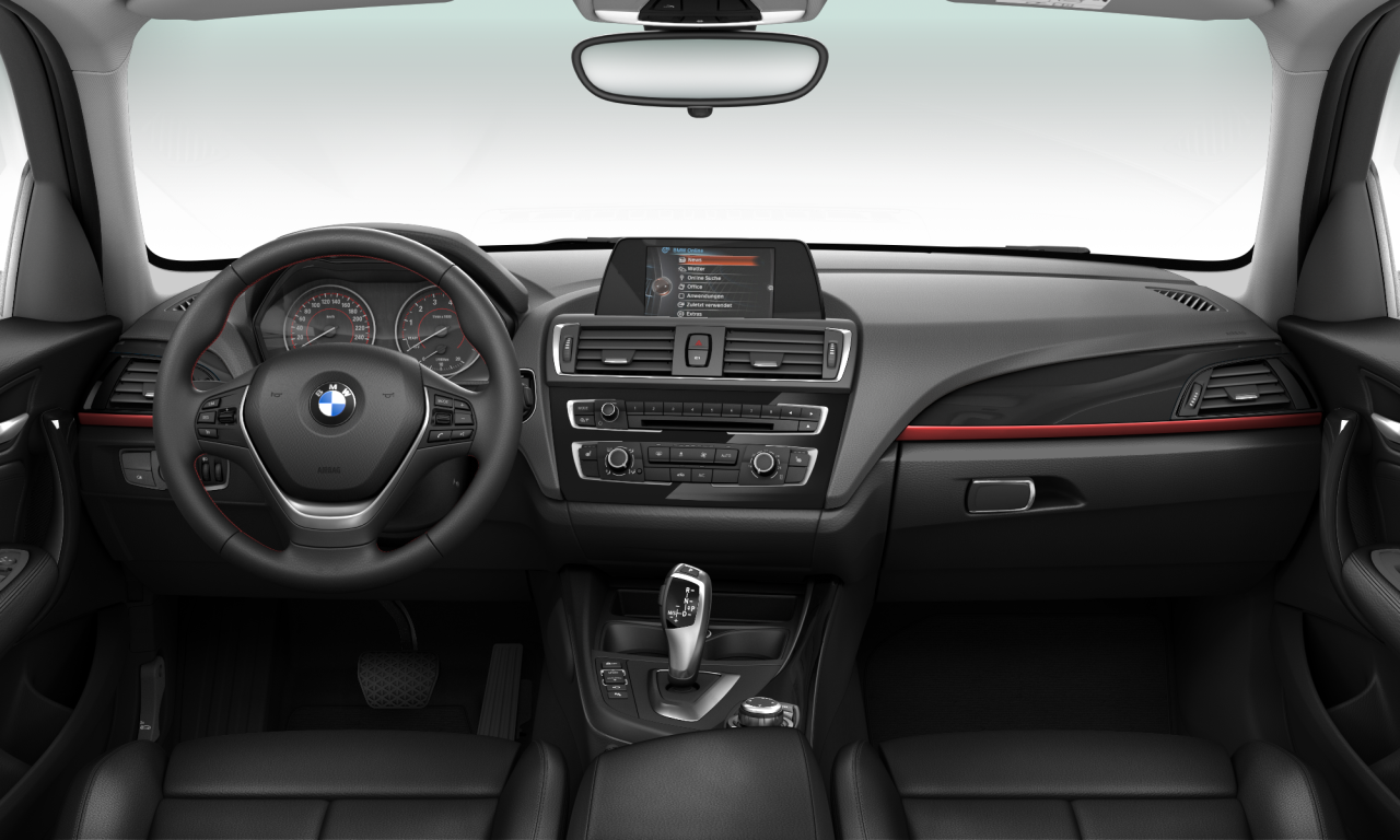 Interior of BMW 118i (F20 (MUE)), VIN WBA1R52040V748433