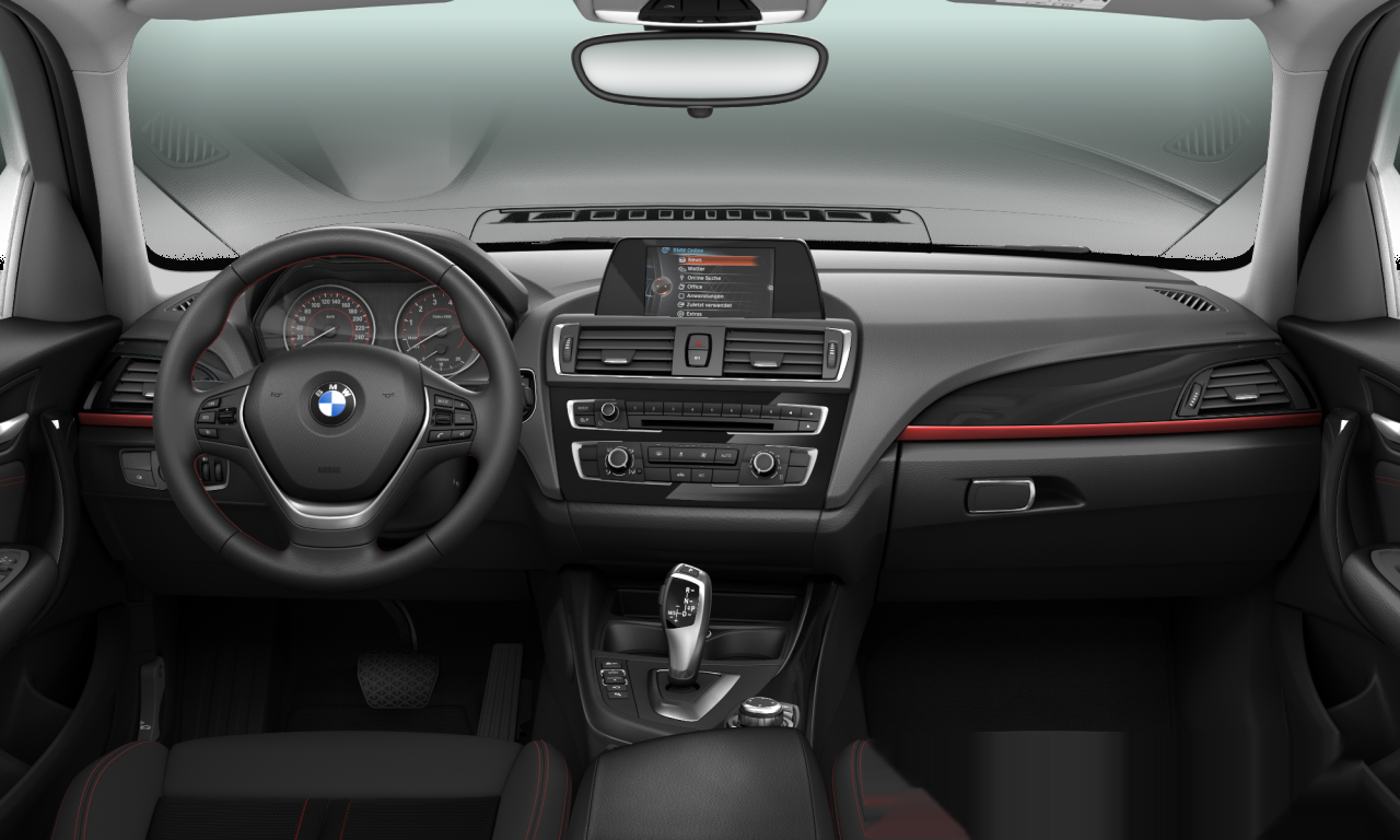 Interior of BMW 118i (F20 (MUE)), VIN WBA1R52090V746838