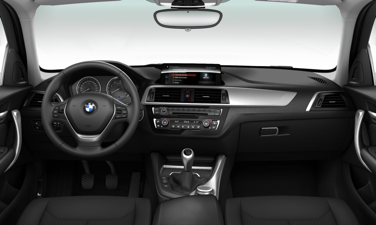 Interior of BMW 118d (F20 (MUE)), VIN WBA1S51030V839389