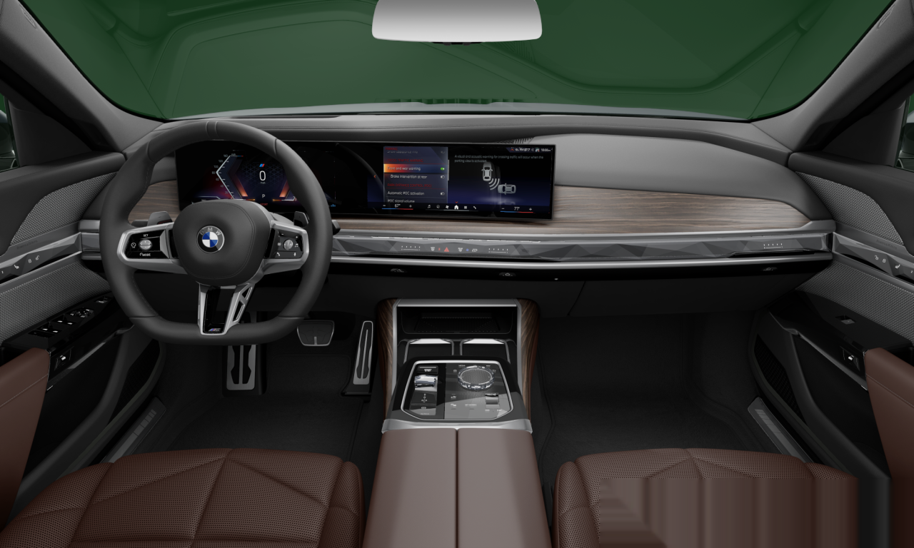 Interior of BMW 740i (G70), VIN WBA23EH01RCS93515