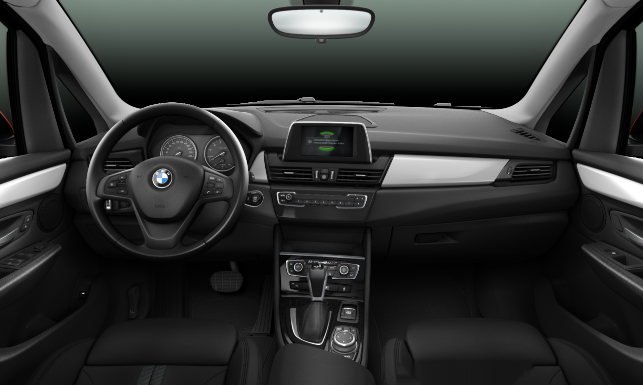 Interior of BMW 218i (F45), VIN WBA2A310907A58735