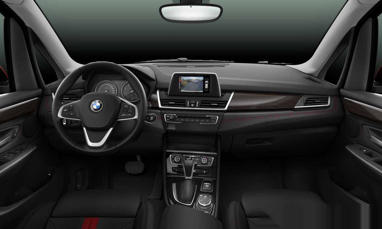 Interior of BMW 216d (F45), VIN WBA2B31050V975855