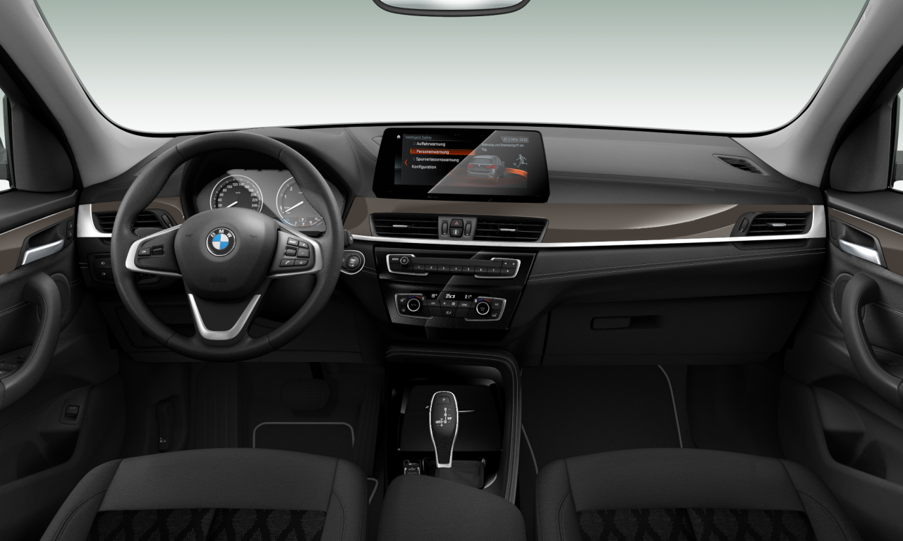 Interior of 2021 BMW X1 sDrive18i (F48 (MUE)), VIN WBA32AA0X05U75585