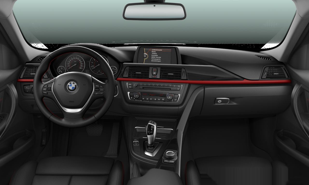 Interior of BMW 316i (F30), VIN WBA3A12080J720991