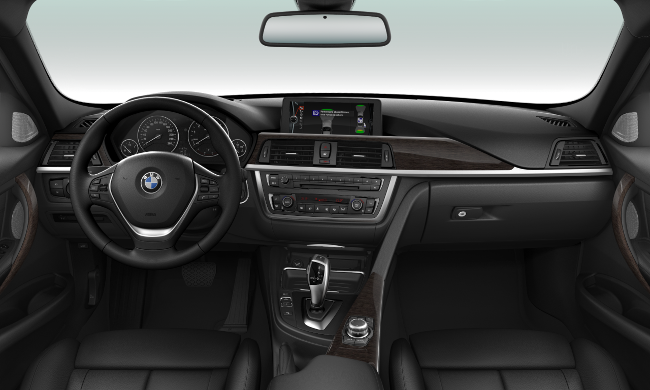 Interior of 2020 BMW 328i (F30), VIN WBA3A51080F232099