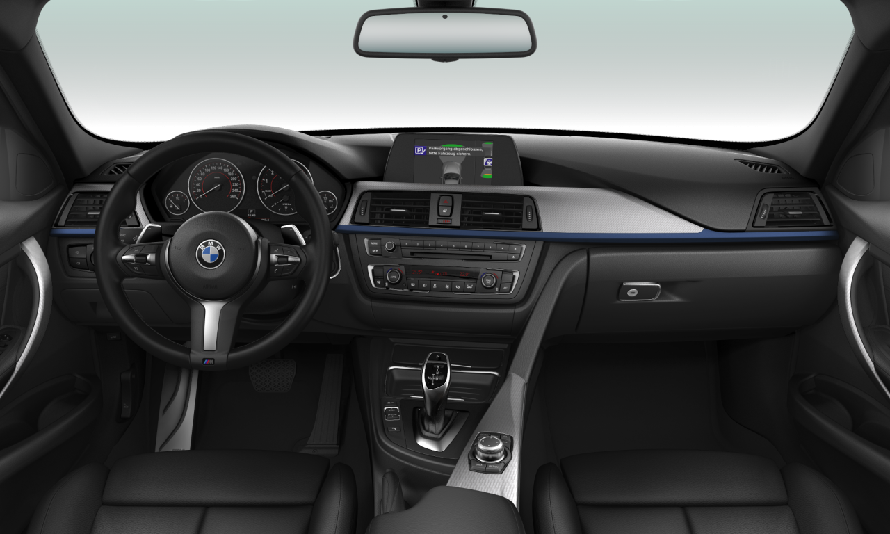 Interior of 2020 BMW 328i (F30), VIN WBA3A56050NR05784