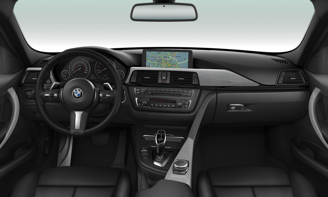 Interior of 2020 BMW 328i (F30), VIN WBA3A56050NS63115