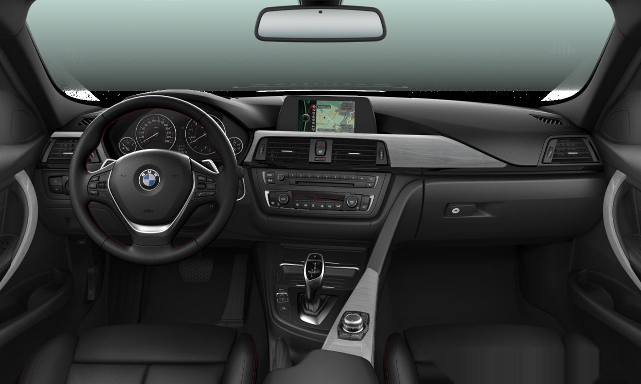 Interior of 2020 BMW 328i (F30), VIN WBA3A56070NP03531