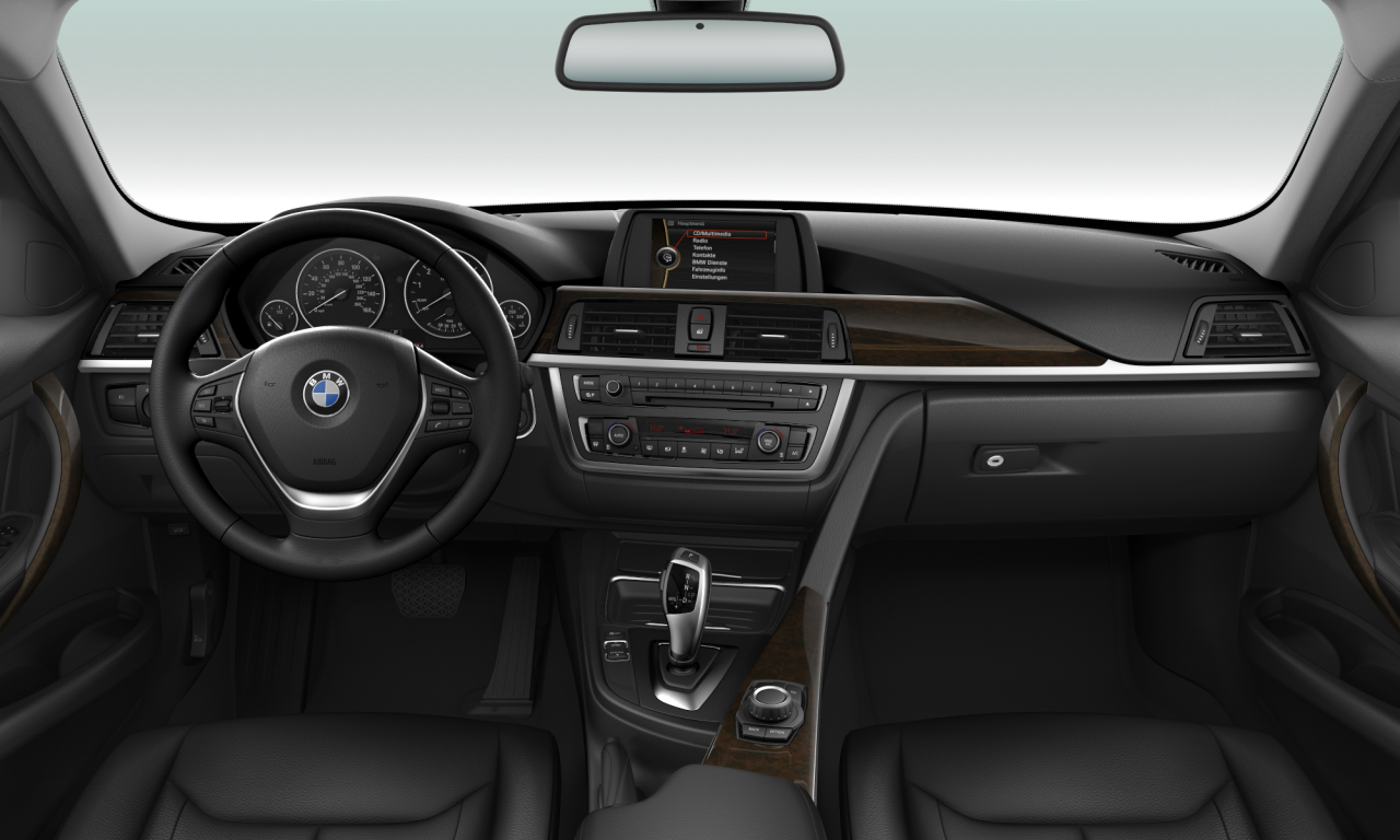 Interior of 2012 BMW 328i (F30), VIN WBA3A5C51DF352440