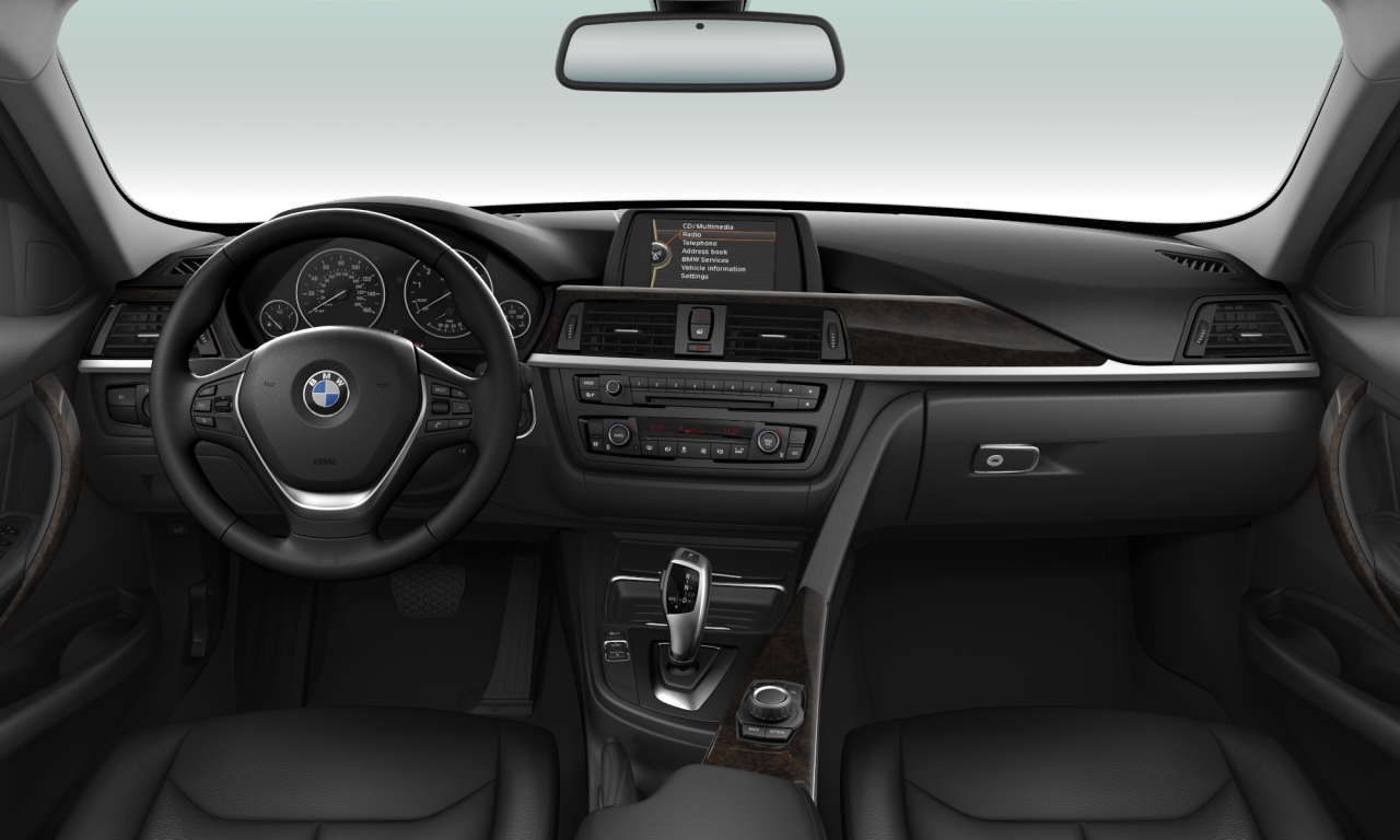 Interior of BMW 328i (F30), VIN WBA3A5C51EJ464833