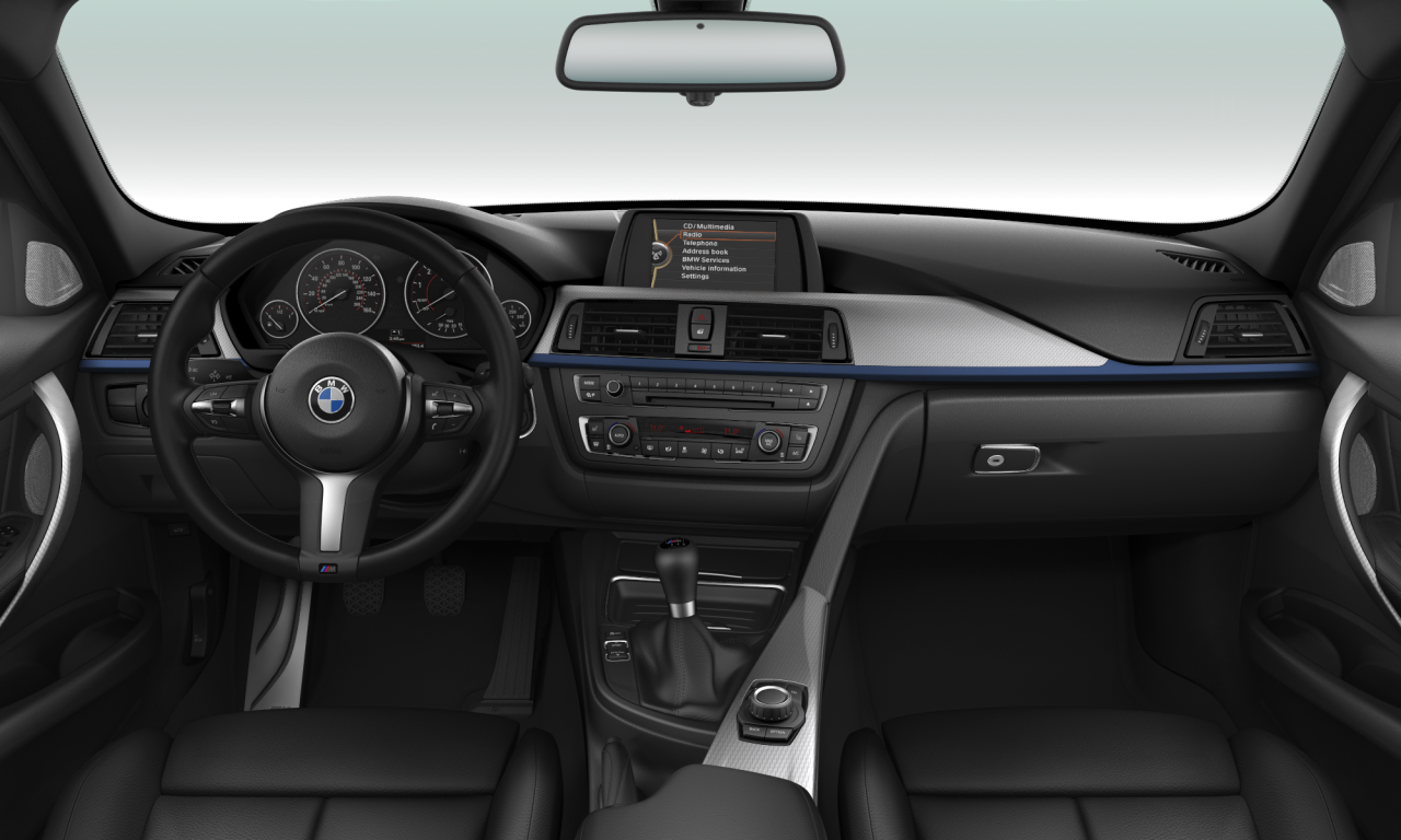 Interior of BMW 335i (F30), VIN WBA3A9C50EF686595