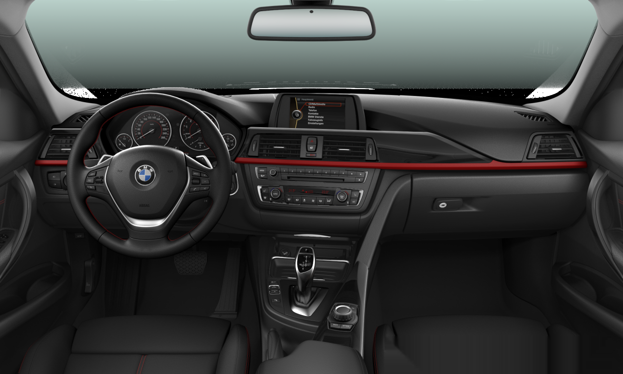 Interior of BMW 320i (F30), VIN WBA3B110X0J405558