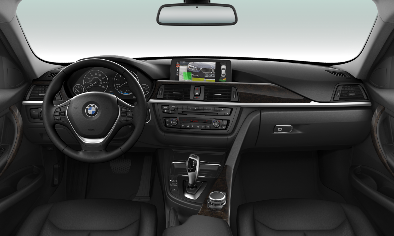 Interior of BMW 328i xDrive (F30), VIN WBA3B5C54FF962414