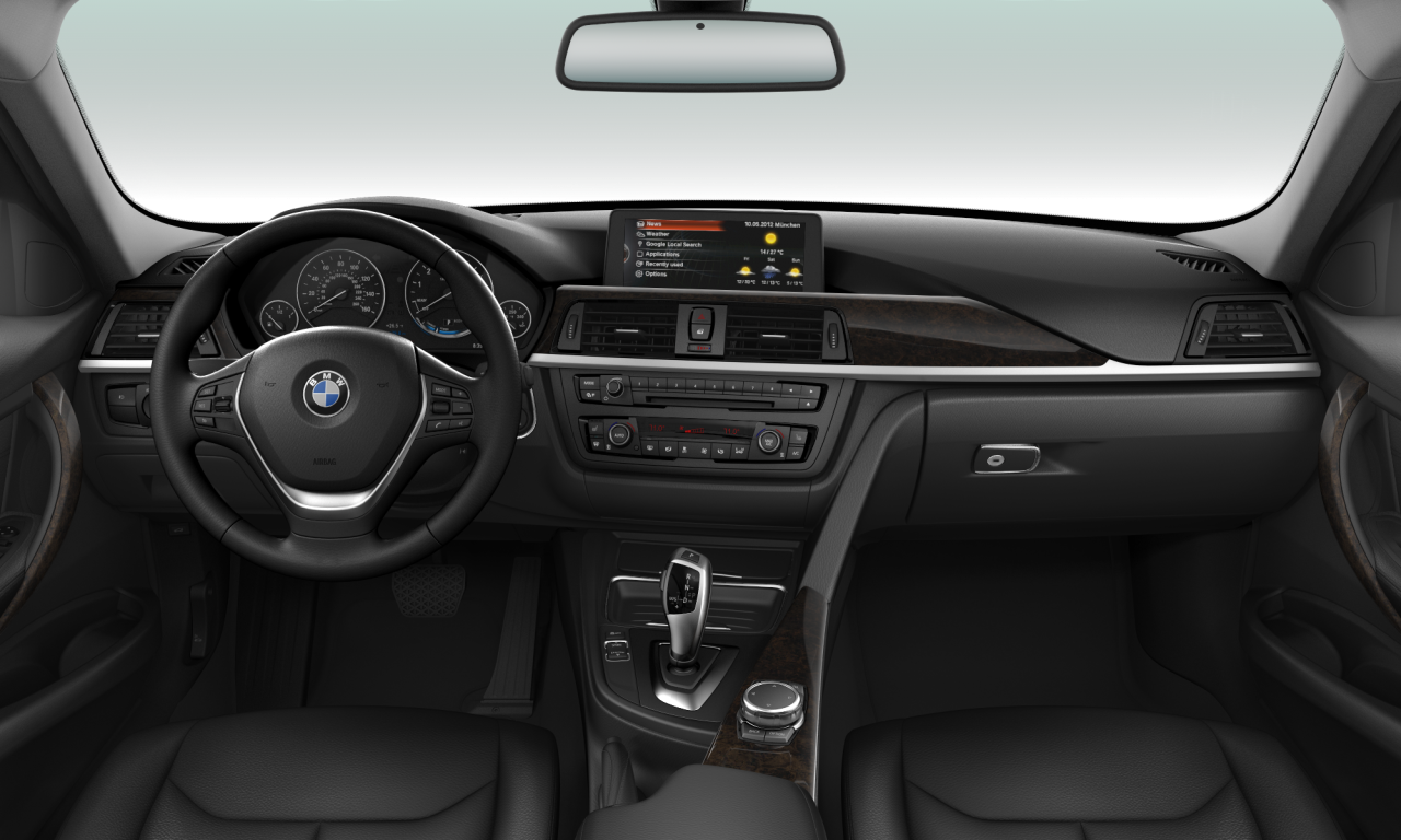 Interior of BMW 328i xDrive (F30), VIN WBA3B5C55FF962700