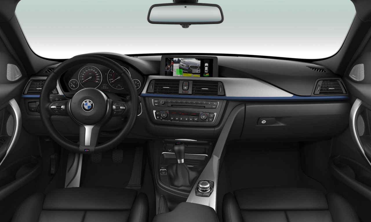 Interior of BMW 335i xDrive (F30), VIN WBA3B9C59DJ465618