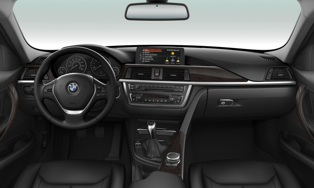 Interior of BMW 328i (F30), VIN WBA3C1C55EK113162
