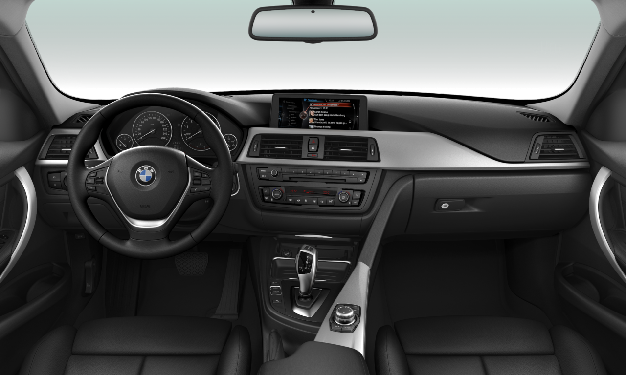 Interior of 2012 BMW 320i xDrive (F30), VIN WBA3C310X0F795640
