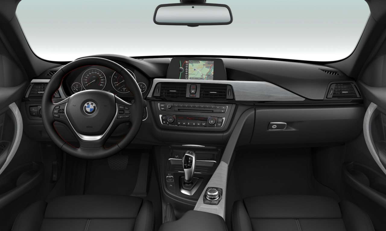 Interior of BMW 318d (F30), VIN WBA3D11000J849834